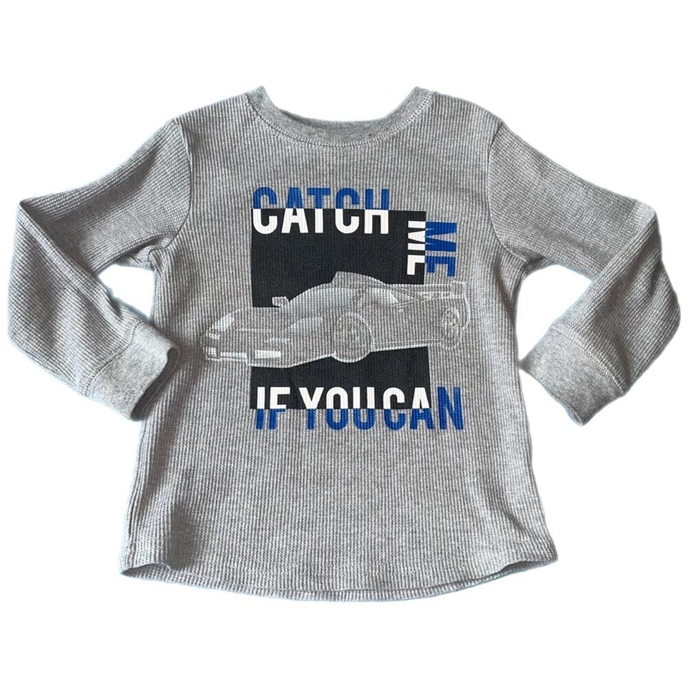 Garanimals Catch Me If You Can Car Graphic Thermal Long Sleeve T-Shirt 4T